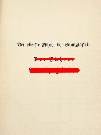 Dienstaltersliste der Schutzstaffel der NSDAP, Stand vom 1.Dezember 1937. Komplett, 401 Seiten, gebraucht