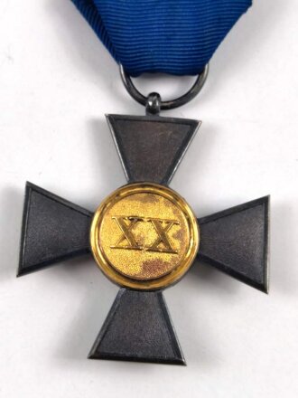 Preussen,  Landwehr Dienstauszeichnung,  Kreuz für Offiziere XX Jahre, am Band