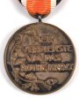 Preussen Rot Kreuz Medaille 2. Klasse, Buntmetall versilbert, Zentrum emailliert, am Band