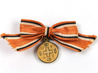 Preussen, Rot Kreuz Medaille 3.Klasse, Miniatur 16mm, an Damenschleife