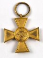 Preussen, Dienstauszeichnung für Offiziere  für 25 Jahre, Buntmetall vergoldet