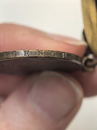 Preussen,  Kriegsdenkmünze "1813-1814" für Kombattanten, am Band