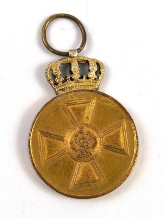 Preussen,  Medaille des Roten Adler-Ordens, 3. Form 1908-1916. Kupfer-vergoldet, mit starr angebrachter Krone und Chiffre "W"