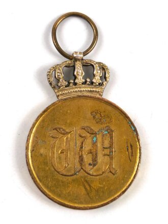 Preussen,  Medaille des Roten Adler-Ordens, 3. Form 1908-1916. Kupfer-vergoldet, mit starr angebrachter Krone und Chiffre "W"