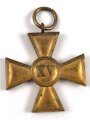 Hessen, Dienstauszeichnung 1.Klasse 1913 für 15 Jahre, Buntmetall vergoldet