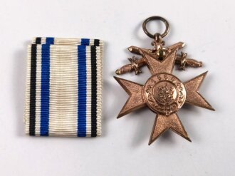 Bayern , Militär Verdienst Kreuz 3. Klasse mit  Schwertern am Band, in Etui von Weiss & Co. München