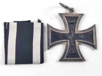 1. Weltkrieg, Eisernes Kreuz 2. Klasse 1914, Bandring alt ergänzt, mit Bandabschnitt