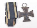 1. Weltkrieg, Eisernes Kreuz 2. Klasse 1914 mit Hersteller im Bandring " S.W. " mit Bandabschnitt