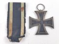 1. Weltkrieg, Eisernes Kreuz 2. Klasse 1914 mit Hersteller im Bandring " S.W. " mit Bandabschnitt