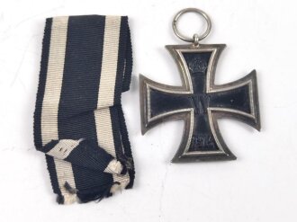 1. Weltkrieg, Eisernes Kreuz 2.Klasse 1914, Hersteller "FR" im Bandring für Gebrüder Friedländer, Berlin, mit Bandabschnitt
