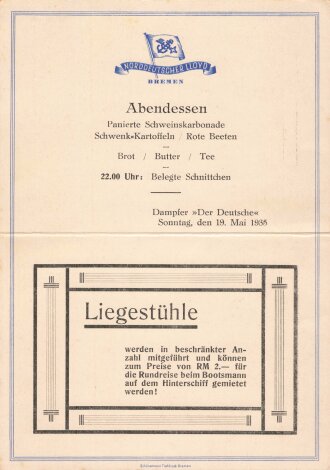 Urlaubsfahrten zur See 1935 der NS. Gemeinschaft Kraft...