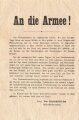 1.Weltkrieg Flugblatt "An die Armee!" Generalfeldmarschall von Hindenburg anlässlich des Waffenstillstand 1918