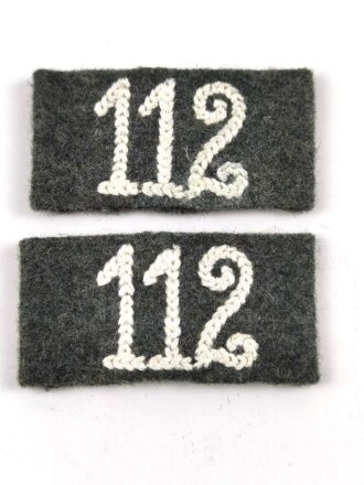 Heer, Paar Überschübe für Schulterklappen " Infanterie Regiment 112 "