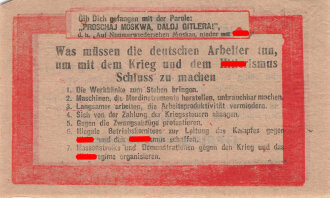 Russisches Flugblatt "Deutscher Soldat!"