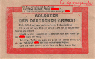 Russisches Flugblatt "Soldaten der Deutschen Armee!"