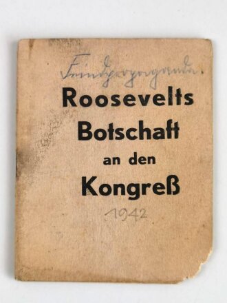 Alliiertes Propagandabüchlein "Roosevelts...