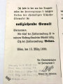 Aushang anlässlich der Übernahme der vollziehenden Gewalt der Tschechoslowakei 1939", über DIN A3,  geknickt, deutsch/tschechisch