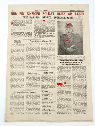 Russland 2.Weltkrieg, Flugblatt "Soldatenwahrheit", Nr. 33, 28. Februar 1942, DIN A3, geknickt