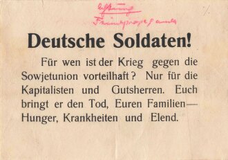 Russland 2.Weltkrieg , Flugblatt "Deutsche...