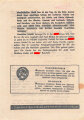 Russland 2.Weltkrieg ,,Flugblatt "Die endgültige Niederlage der deutsche Armee ist unausbleiblich / Passierschein", DIN A5, russisch