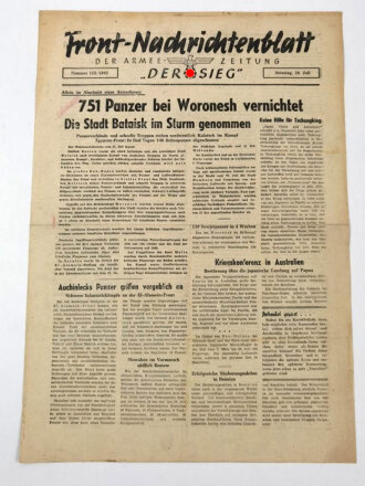 Front-Nachrichtenblatt "Der Sieg" Nr 153, 28. Juli 1942