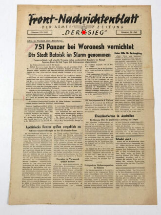 Front-Nachrichtenblatt "Der Sieg" Nr 153, 28....