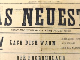 Front-Nachrichtenblatt einer Panzer-Armee "Das Neuste" Nr 100a/1942, 15. Februar