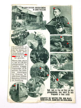 Russland 2.Weltkrieg, Front-Illustrierte für den Deutschen Soldaten "Kämpfst du weiter, so wirst Du ihr Schicksal teilen" Nr 3, Januar 1941, russisch
