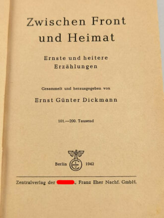 "Zwischen Front und Heimat - Ernste und heitere...