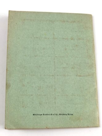 Deutscher Schützenverband "Mitgliedsbuch zugleich Schießbuch", Eintritt in den Verein 1939, keine Eintragungen