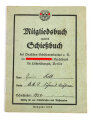 Deutscher Schützenverband "Mitgliedsbuch zugleich Schießbuch", Eintritt in den Verein 1939, keine Eintragungen