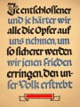 Wochenspruch der NSDAP, 2. bis 8. Juni 1940, eingerollt