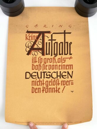 Wochenspruch der NSDAP, 9. bis 15.3 1941, eingerollt in...