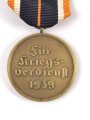 Kriegsverdienstmedaille 1939 am seltenen Orangen Band und dieses in voller Länge