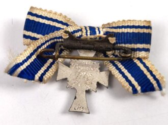 Miniatur, Ehrenkreuz der Deutschen Mutter in Silber, Hersteller L/16 auf der Rückseite