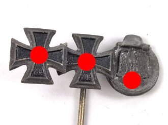 Miniatur, Eisernes Kreuz 1 und 2. Klasse 1939 und Ostmedaille, Größe 9 mm