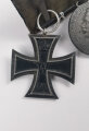 1. Weltkrieg, 2er Ordensspange mit Eisernen Kreuz 2. Klasse 1914, Hersteller LW und Silberne Verdienstmedaille Friedrich II. 1908