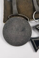 1. Weltkrieg, 2er Ordensspange mit Eisernen Kreuz 2. Klasse 1914, Hersteller LW und Silberne Verdienstmedaille Friedrich II. 1908