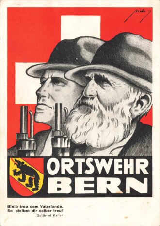 Scheiz, Ansichtskarte "Ortswehr Bern"