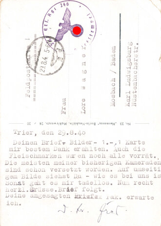 Ansichtskarte "Wehrmachtangehörige mit...