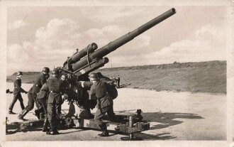 Ansichtskarte "Deutsche Wehrmacht - Schwere Flak in Abwehr"