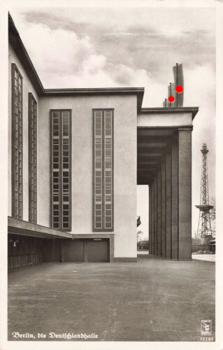 Ansichtskarte "Berlin, die Deutschlandhalle"