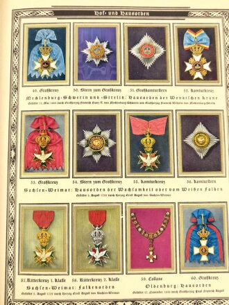 Sammelbilderalbum "Orden" - Eine Sammlung der bekanntesten deutschen Orden und Ausszeichnungen, ca 70 Seiten, komplett, Einband abgegriffen