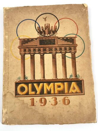 Sammelbilderalbum "Olympia 1936" Cremer, komplett, Einband fleckig
