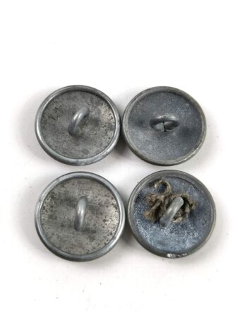4 Stück Knöpfe für eine Feldbluse der Wehrmacht,  Durchmesser 19mm