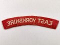 British WWII " East Yorkshire" Shoulder title