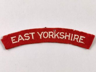 British WWII " East Yorkshire" Shoulder title