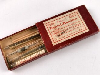 Schachtel "Dental Kanülen" datiert 1942....