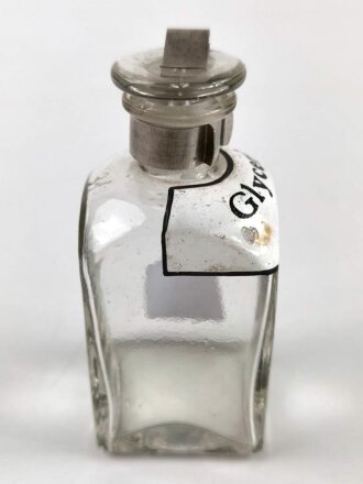 Viereckige Flasche 100ccm " Glycerin" , gehört so in den Sanitätskasten