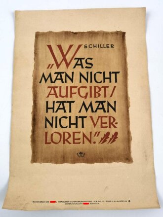 Wochenspruch der NSDAP, 22. bis 28. März 1943